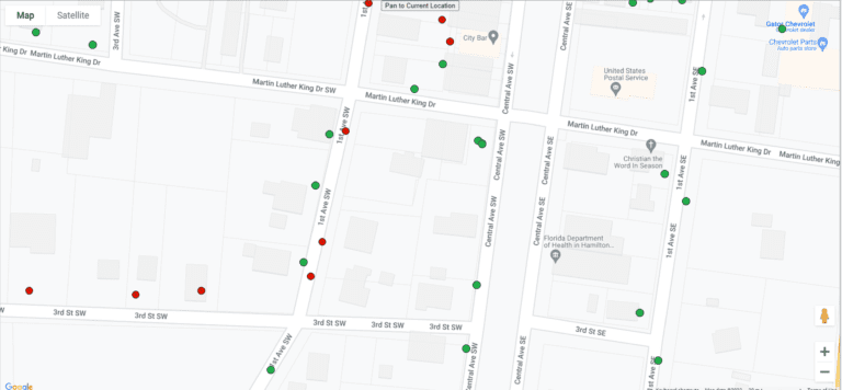 Tesla Drive AMR drive-by route map